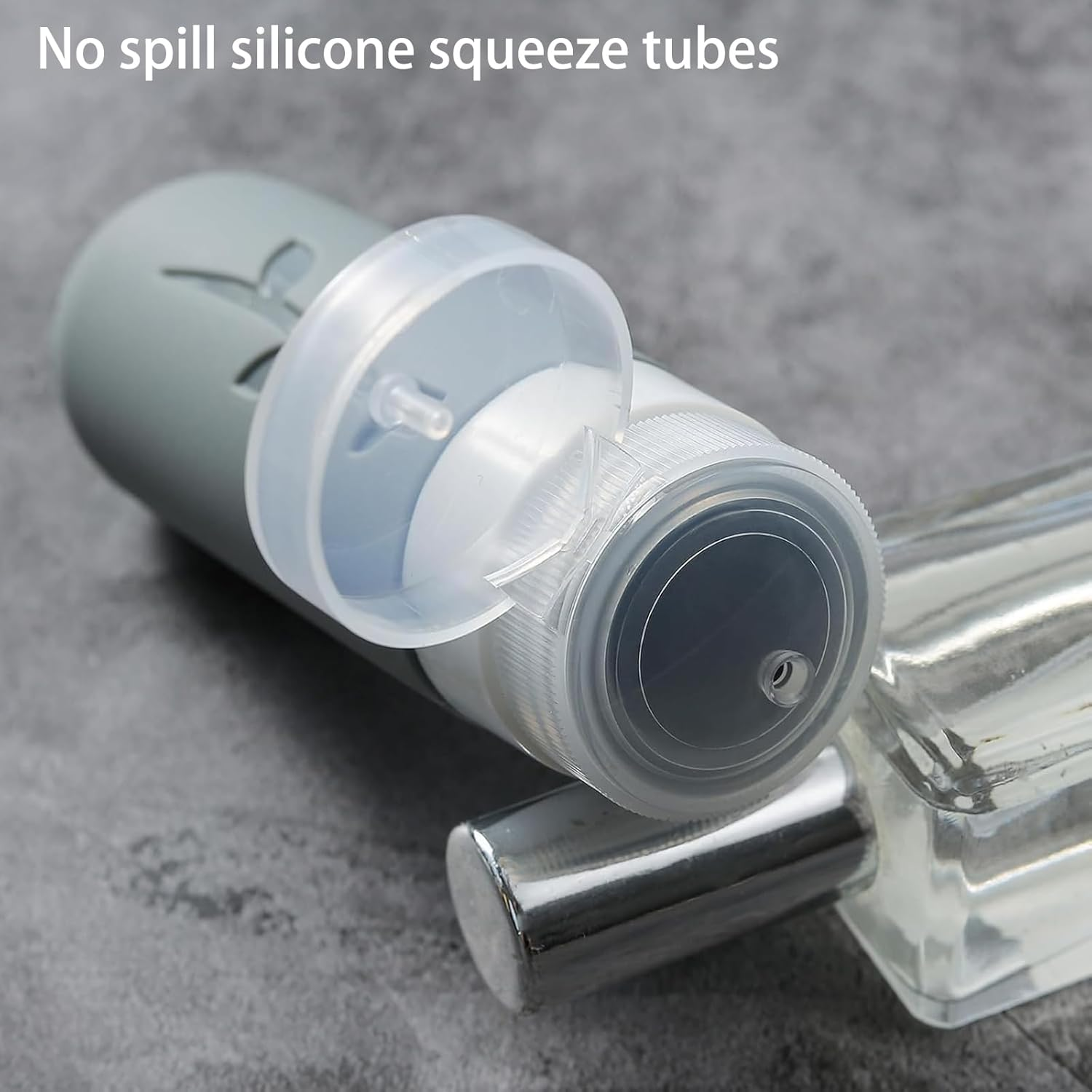 Travel Bottles Set,16 Pack- Beach Change Bottle Set Salt with Clear Toiletry Bag, Resistant Leak Proof Squeezable Containers, Refillable Bottles for Camping/Travel image number 5