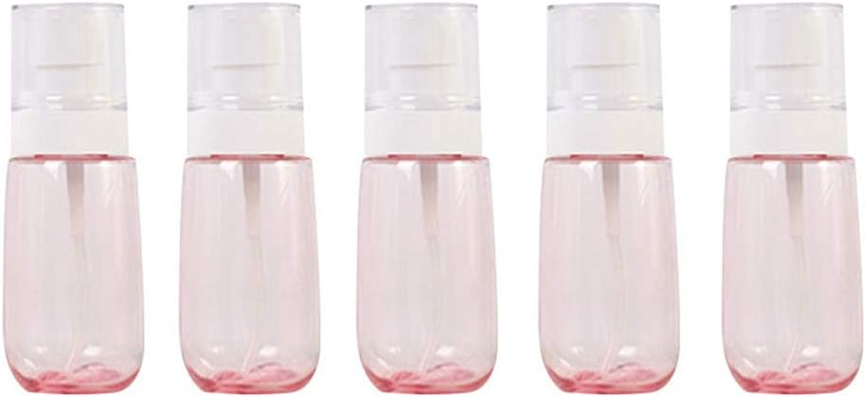 Lihaer Spray Bottles Small Portable Water Spray Bottles Plastic Empty Bottle Essential Oils Sprayer Clear Containers - 5 Pcs for Home, Garden, Cleaning, Travel Transparent 60Ml - Blue image number 4