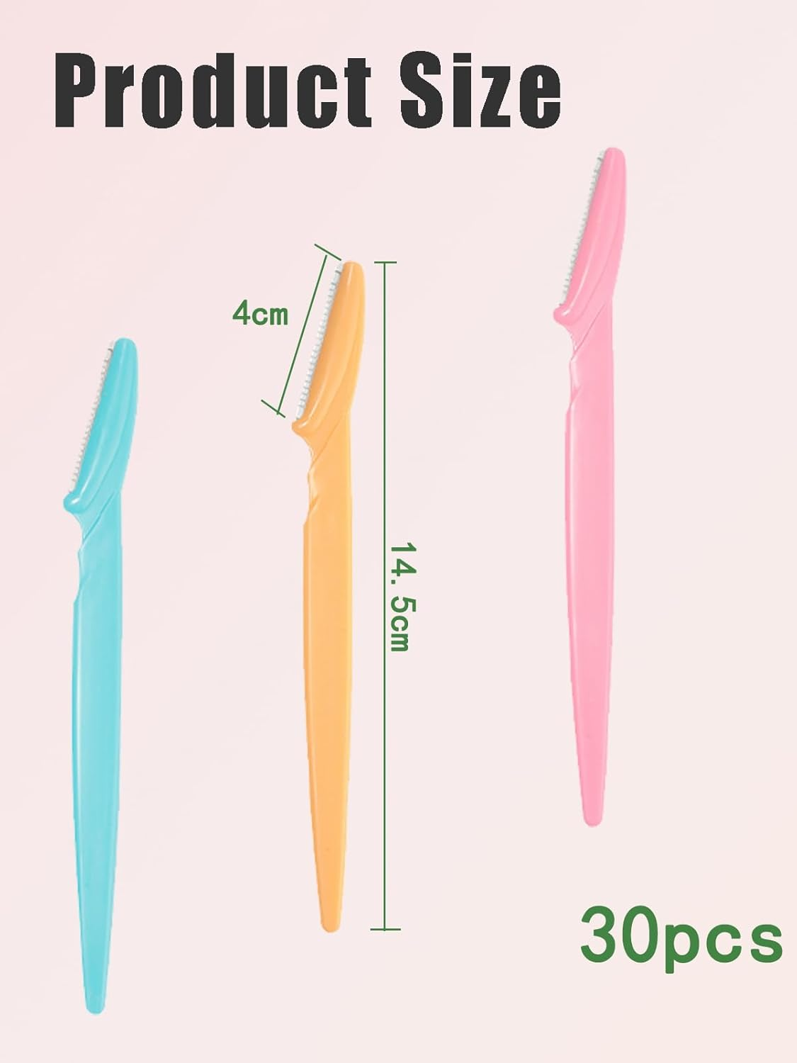 30Pcs Eyebrow and Face Razor for Women and Men - Multipurpose Hair Trimmer and Shaver with Protective Cover - Exfoliating Face Hair Removers - Easy to Use image number 6