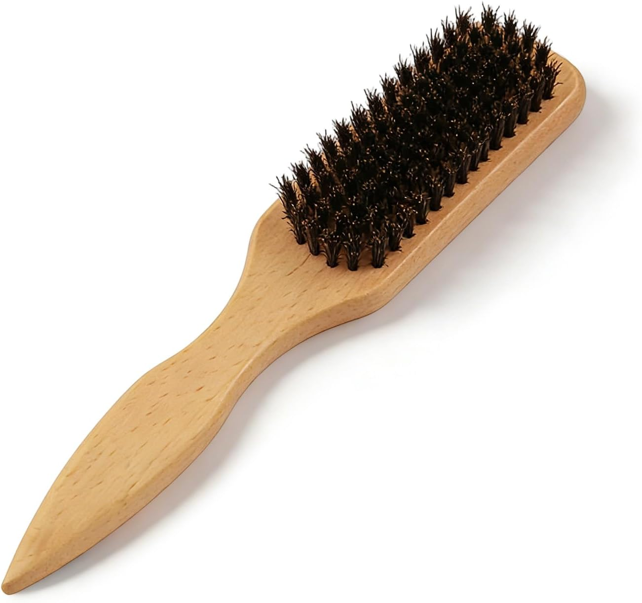 Surnavik Bristle Hair Brush & Beard Brush, Slick Back Smoothing Brush for Daily Grooming, Professional Styling Tool for Salon & Home Use, Hair Oil Distribution image number 4