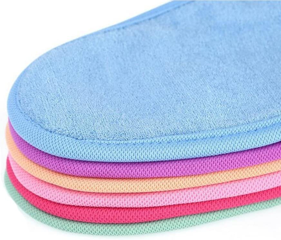 Ericotry 3PCS Bathing Shower Exfoliating Mitts Towel Soft Skin Care Face Body Wash Massage Spa Mittens for Adult and Kids(Color Random) image number 1