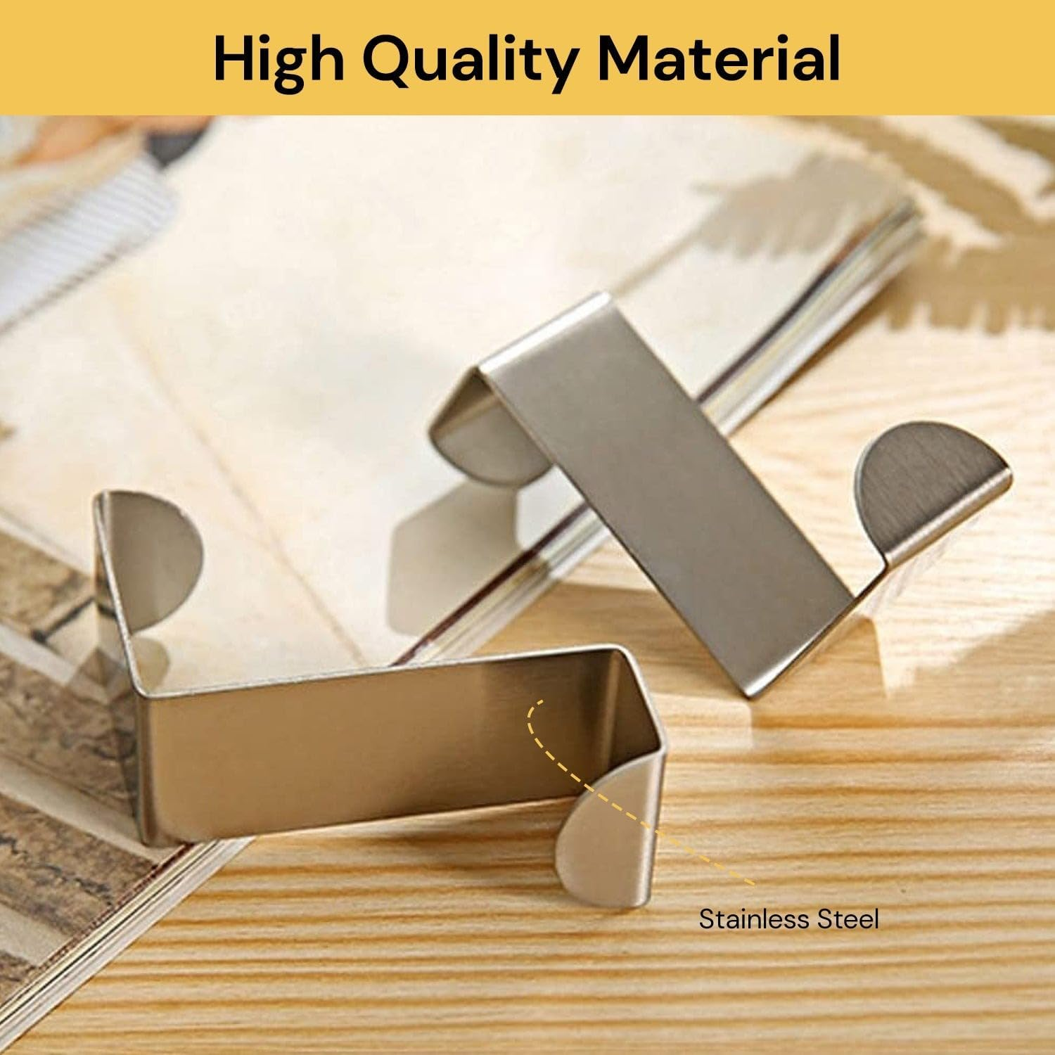 Spendeal 6Pcs over the Door Hooks Z-Shaped Hanging Hooks Dual Head, Stainless Steel Reversible Single Hanger Hook for Hanging Clothes, Coats, Kitchen, Cabinet, Drawer image number 1