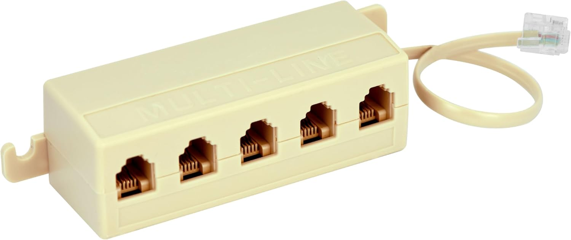6P4C RJ11 Telephone Phone Line Modular Jack Splitter Male Female Coupler Adapter (Bei'Ge)