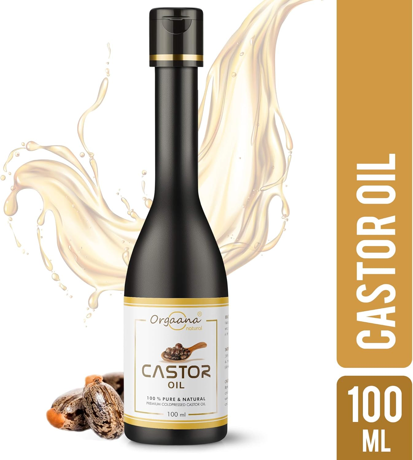Premium Cold-Pressed 100% Pure Castor Oil for Hair Oil (100 Ml) image number 4