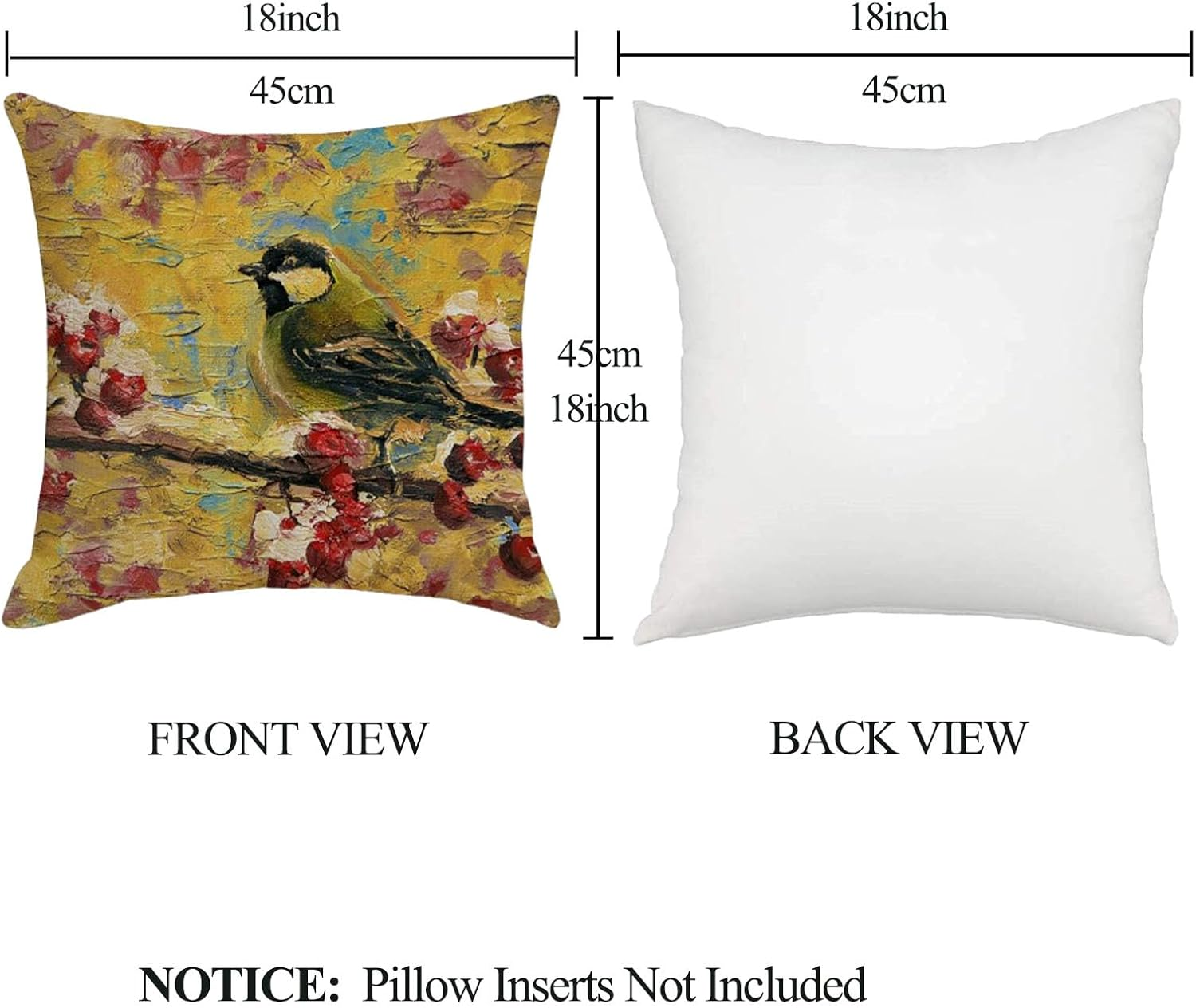 Home Decorative Throw Pillow Covers - Set of 4 Soft Throw Pillow Covers Cushion Case for Sofa Living Room Indoors Outdoors 18X18 Inch (Dark Blue) - Brown image number 6