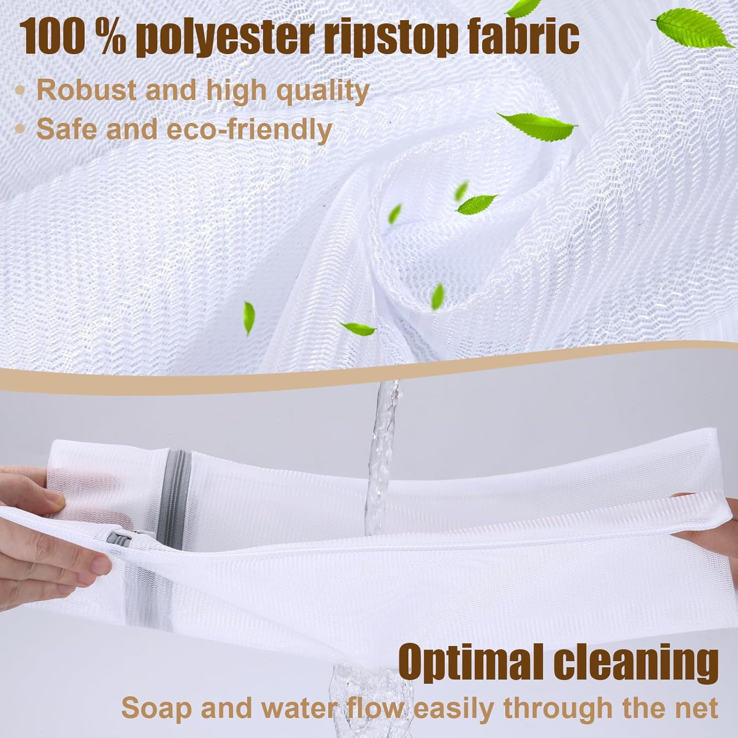 Angooni Pack of 8 Mesh Laundry Bags, Sturdy Laundry Bags for Delicates, Safe Lingerie Washing Bag, Portable Wash Bag with Zip for Lingerie, Underwear & Baby Clothes image number 3