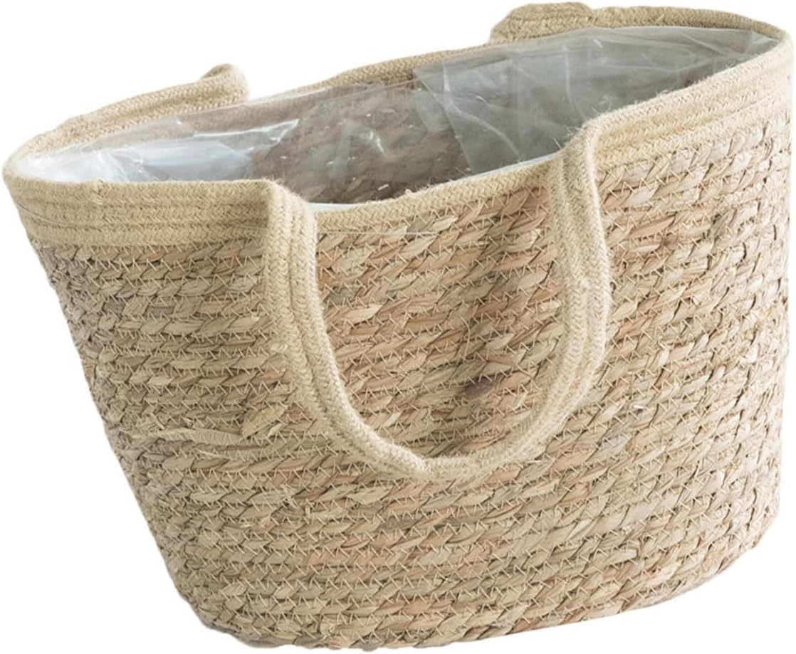 BESPORTBLE Straw Flower Basket Small Woven Storage Basket for Plants for Gardening Supplies Portable and Decorative for Home Use image number 5