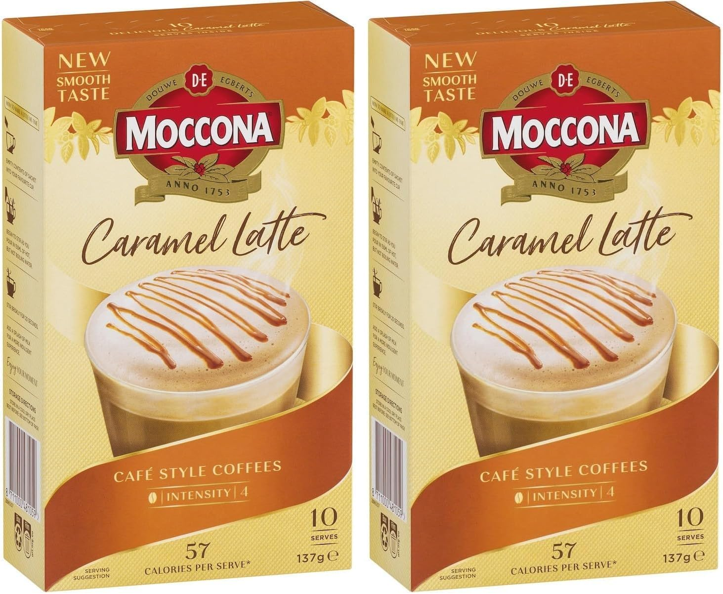 Moccona Caramel Latte - 10 Pack image number 1