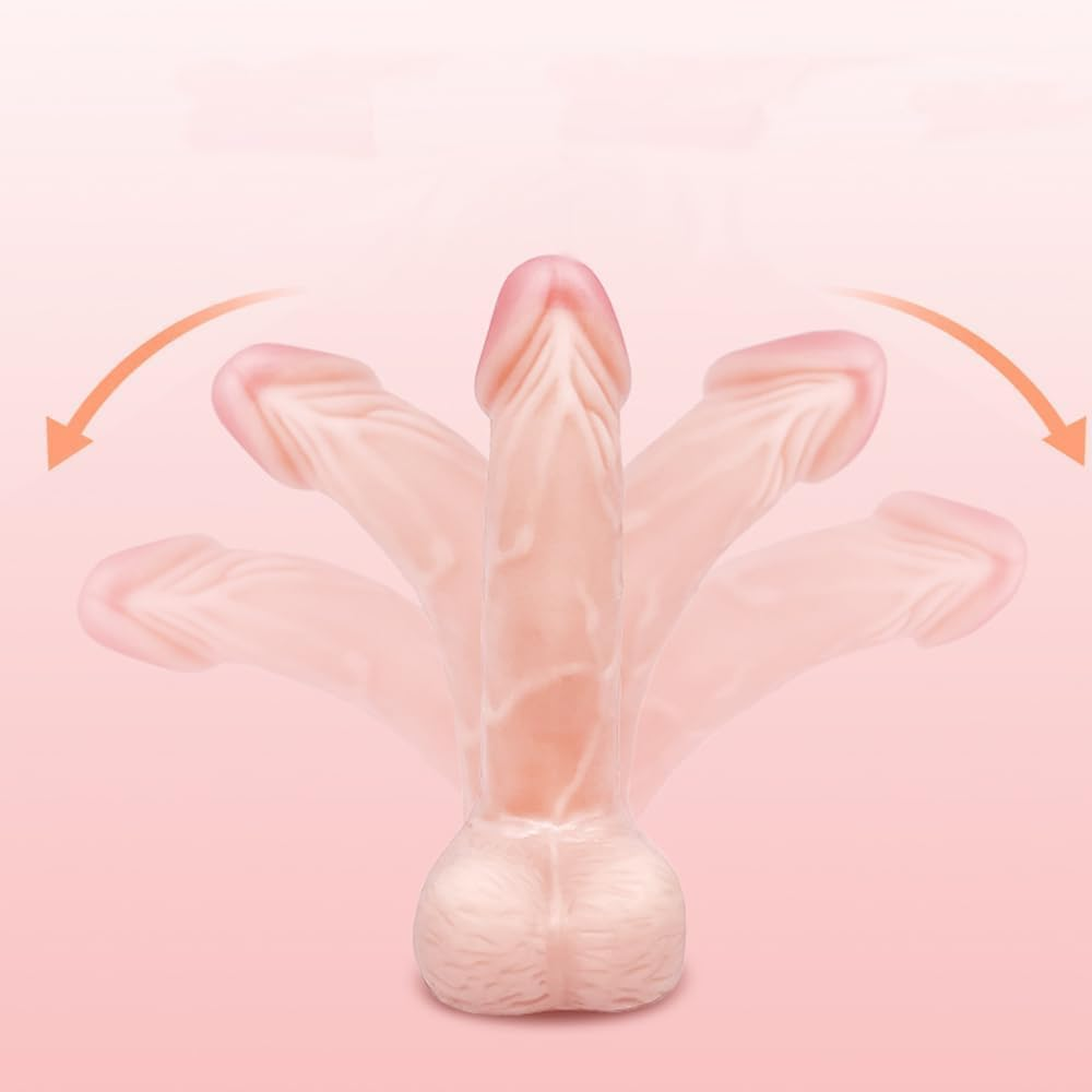 Cute Realistic Flesh Dildo Adult Sex Toys for G Spot Stimulator & Anal Plug Play, 4.3 Inches Length, 1 Inch Width (Flesh) image number 1