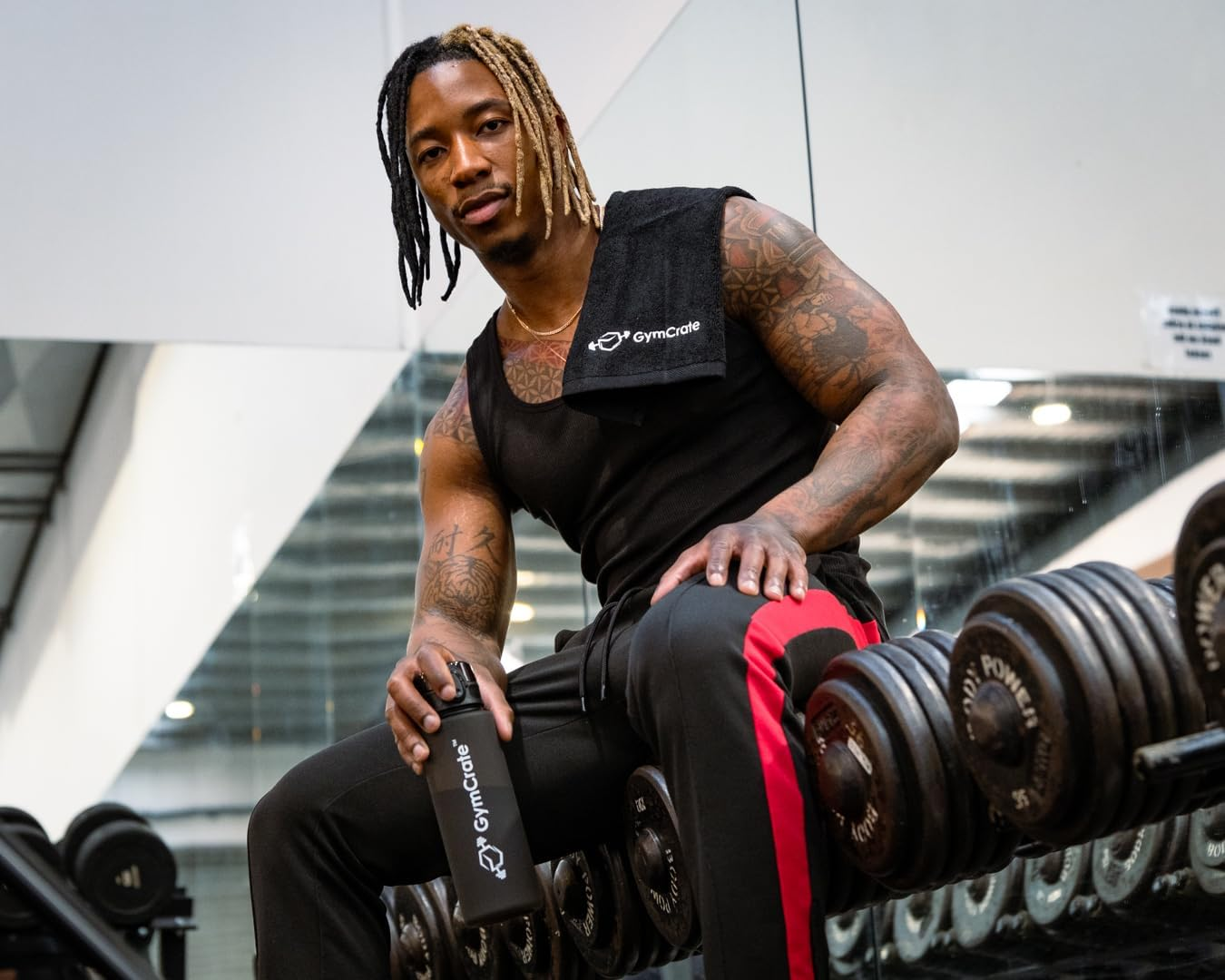 Gymcrate Premium Fitness Towel - Ultra Absorbent & Quick-Drying Gym Towel for Workouts, Travel, Sports | Soft Cotton, Lightweight & Compact - Durable Design for Gym, Yoga, Running image number 2