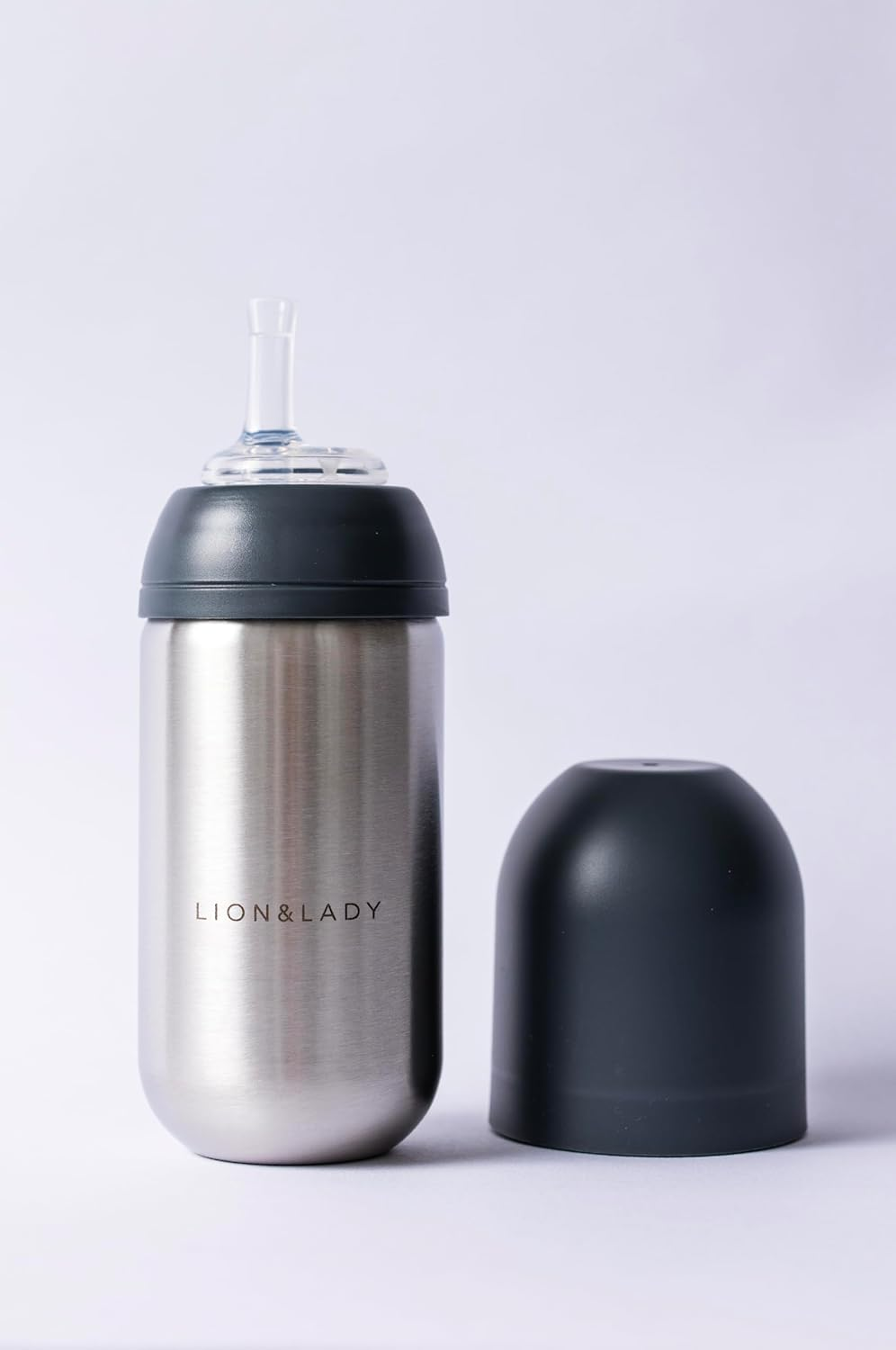 Toddler Straw Cup - 350Ml 18/8 Stainless Steel (Fuchsia Pink)