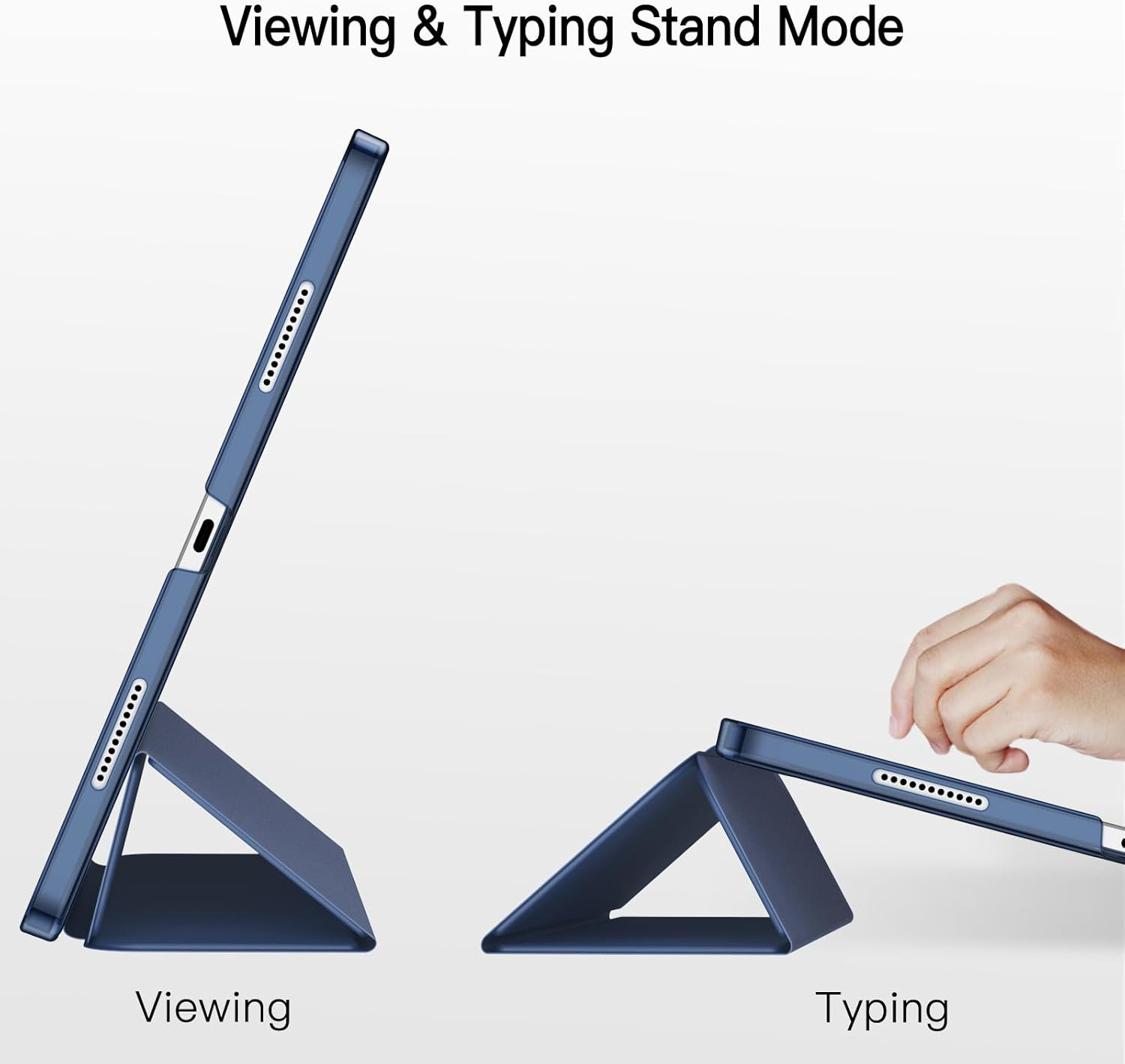 Jetech Case for Ipad Pro 12.9-Inch (6Th/5Th Generation, 2022/2021 Model), Slim Stand Hard Back Shell Smart Cover with Auto Wake/Sleep (Navy) - Light Purple image number 3