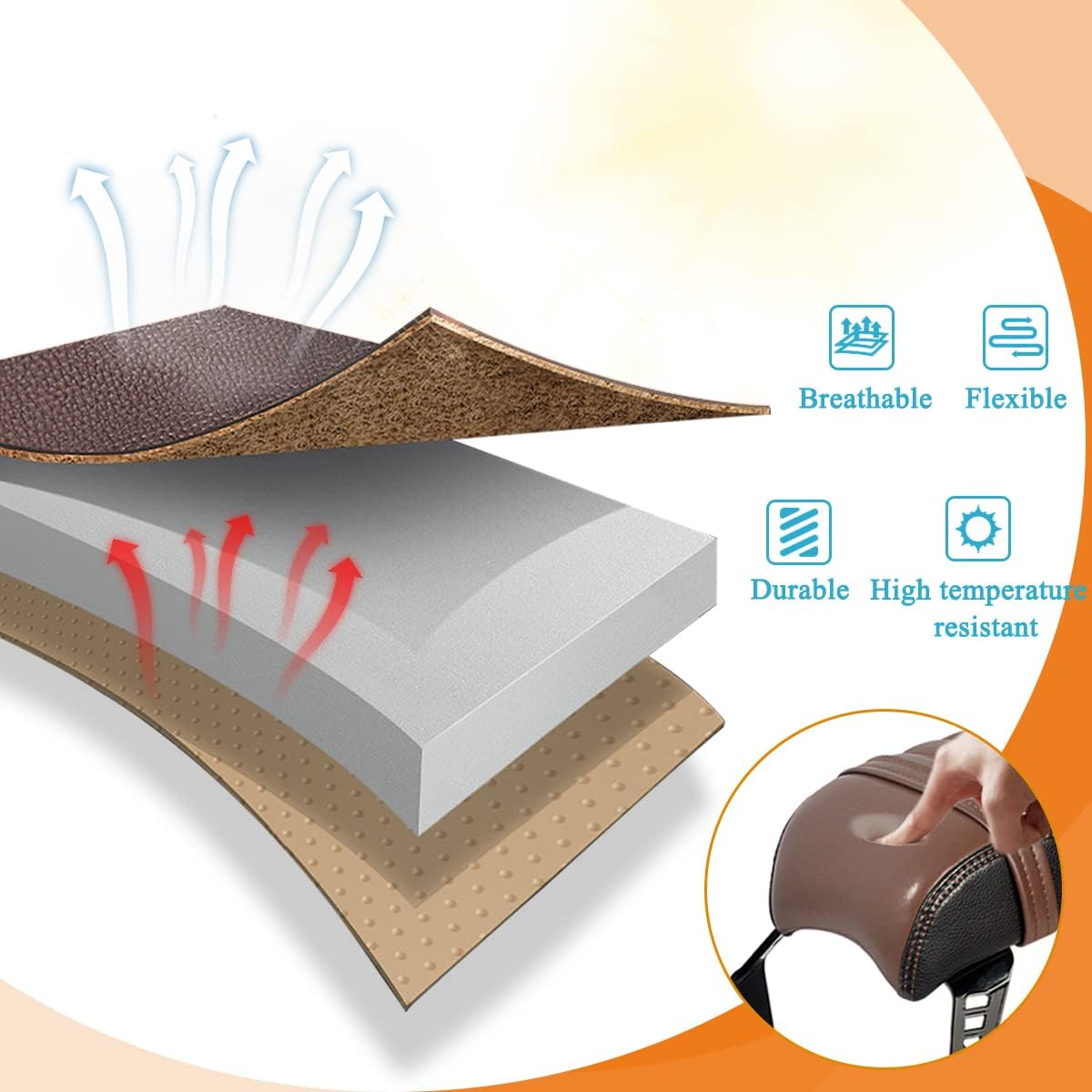 FOVPLUE Passenger Seat W/Backrest for Indian Scout Rogue/Rogue Sixty 2022-2024, Bobber Twenty/Sixty 2020-2024, ABS 2020-2024, 2018-2024, Brown image number 3