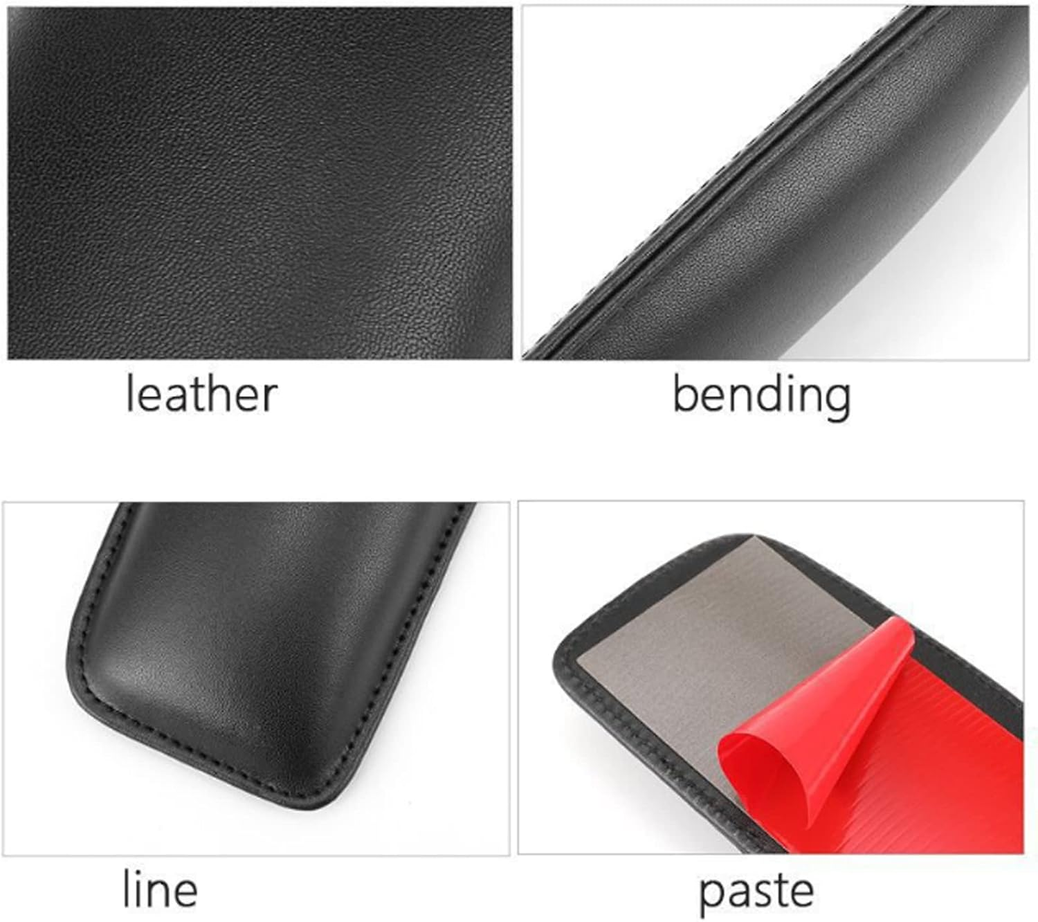 Betterjonny 4 Pcs Car Knee Cushion for Center Console, PU Leather Car Knee Cushion Elbow Pillow Universal Auto Car Knee Pad, Leg Pad, Inner Leg Pad,Knee Pad for Car Interior Accessories(Black) image number 5