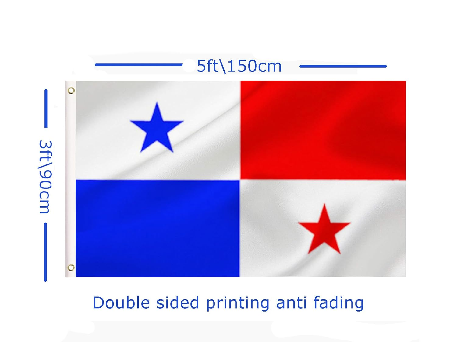 LARGE Panamanian Flag, 3X5Ft Panama Flags Banner for Indoor Outdoor Decoration of Canada Yards.Parade or Express Mood image number 1