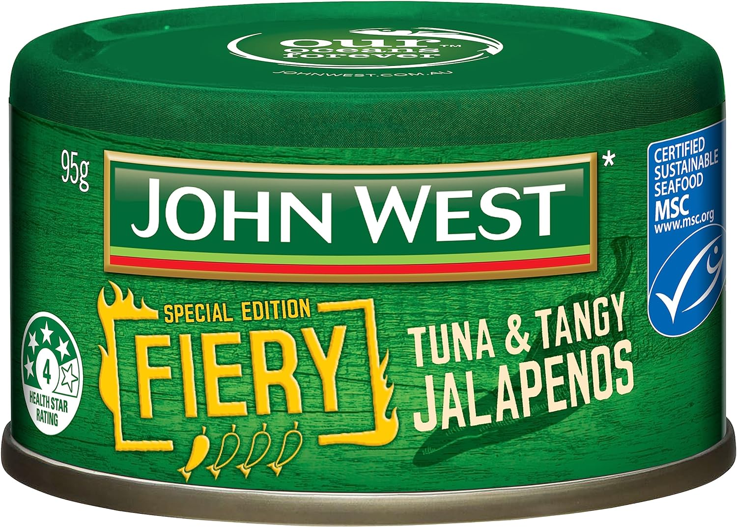 John West Fiery Tuna and Tangy Jalapeno 24 X 95 G image number 2