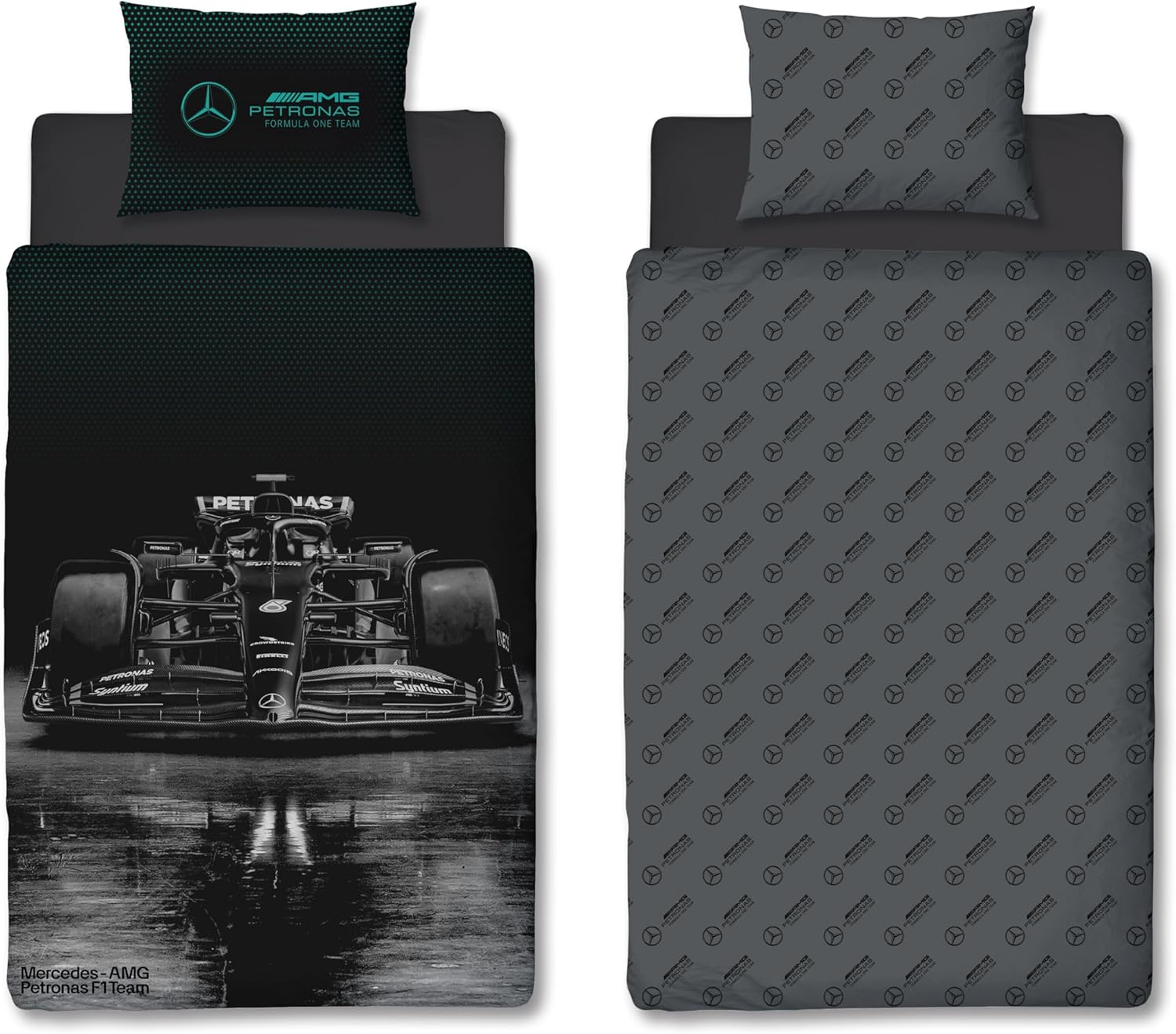 Manchester City FC Official Single Duvet Cover Set | Flashy Design | Blue Reversible 2 Sided Football Bedding Cover Official Merchandise Including Matching Pillow Cases | Polycotton