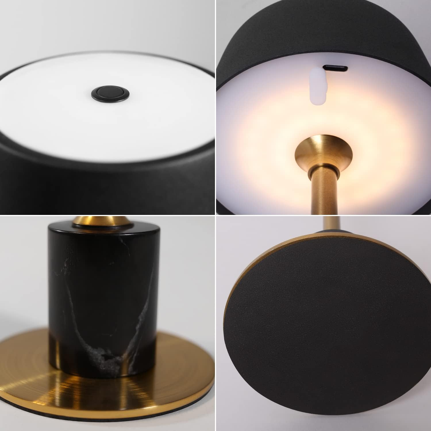 Cordless Table Lamp, DAWALIGHT Rechargeable Desk Lamp, 3 Level Brightness Fillable Lamp, Couple Dinner, Coffee Table, Restaurant, Bedroom, Reading, Outdoor Camping image number 2