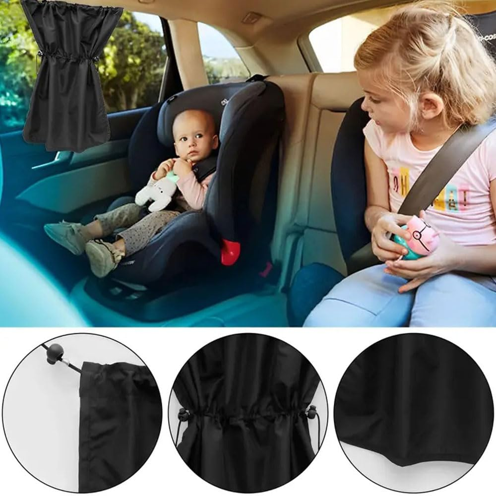 Annuoyi Car Sun Shade,Car Divider Privacy Curtains,Car Camping Window Shades Partition Car Window Covers for Back Window for Baby Privacy for SUV Cars Trucks (2 PCS)
