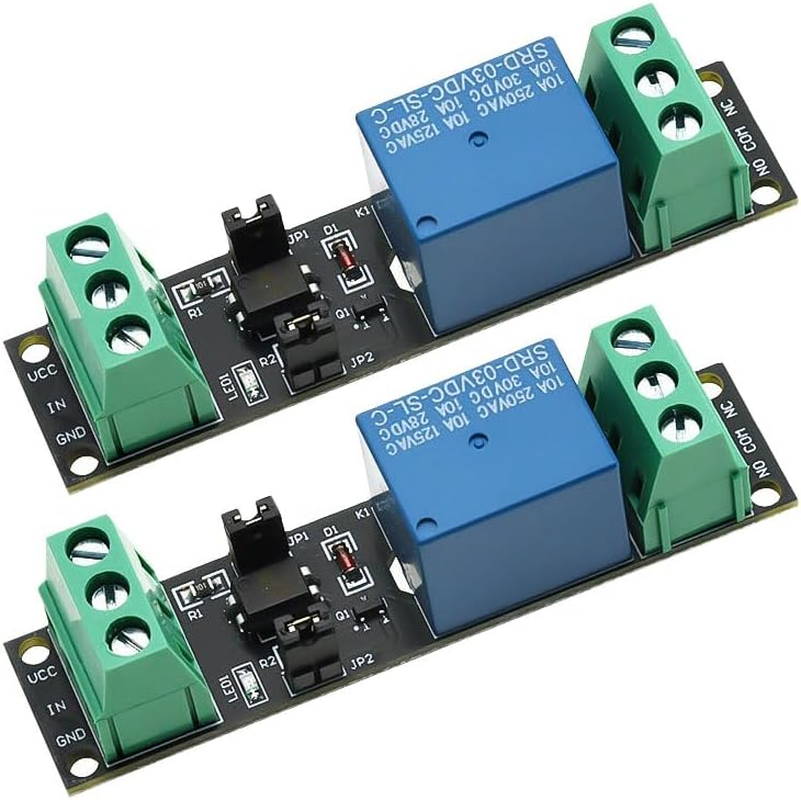 2Pcs 3V Relay Module Switch Board, 1 Channel Optocoupler Module with Isolation Control, Compatible for Iot ESP8266 and Arduino Power Development Board image number 1