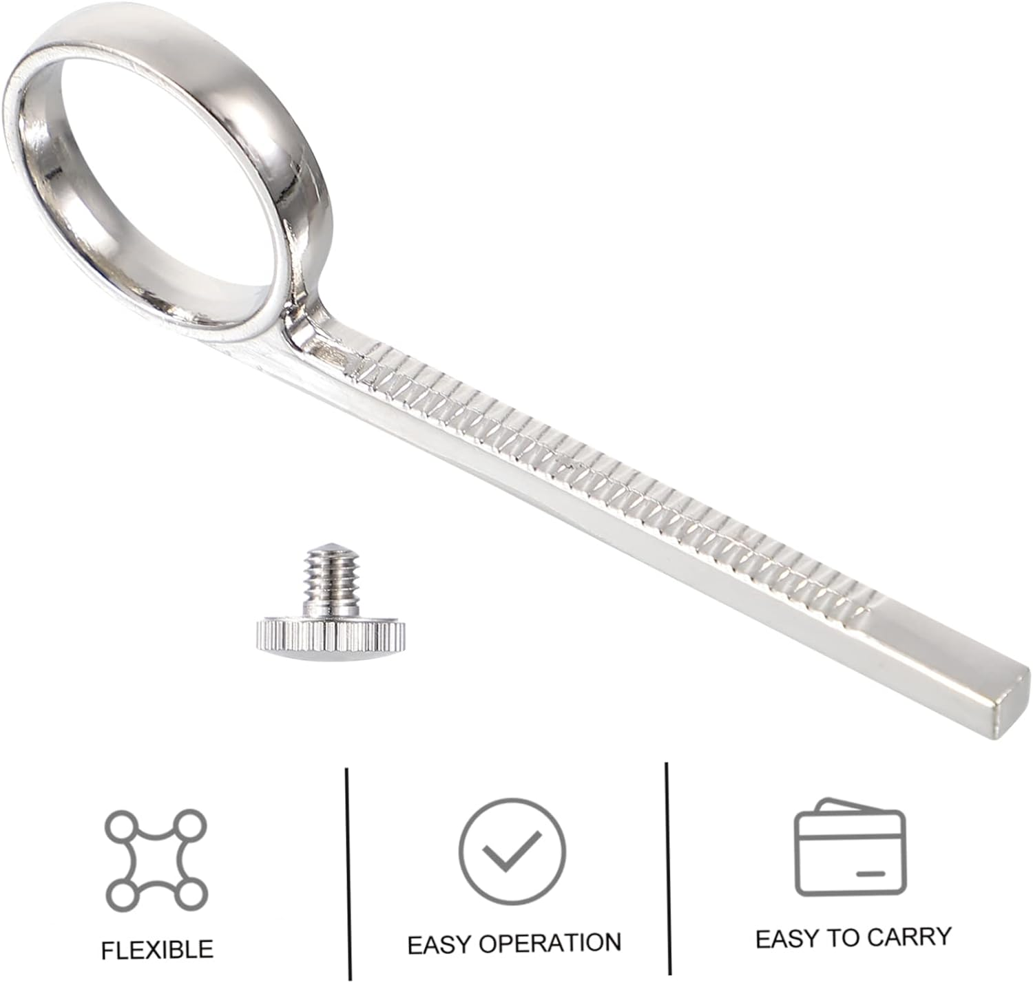 Vaguelly 1 Set Small Finger Ring Trumpet Finger Ring and Screw Trumpet Slide Replacement Trumpet Accessory Recorders Trumpet Ring Replacement Trumpets Instruments Trumpet Part Silver Copper image number 1