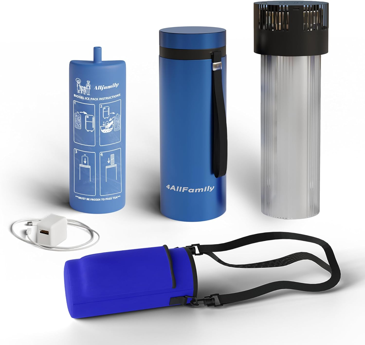 4ALLFAMILY Voyager AUTO Shut off USB TSA Medication Cooler Travel Case Keeps Fridge Temp 36F-46F + Biogel Ice Pack | image number 1