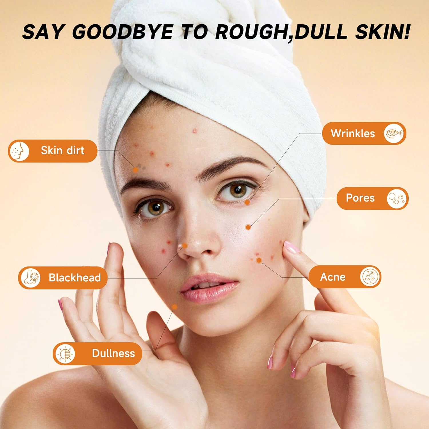 Turmeric Kojic Acid Cleansing Pads, Turmeric Face Scrub Pads Enriched with Kojic Acid, 80PCS image number 1