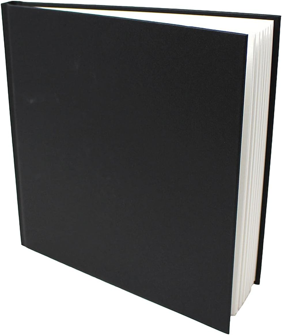 Artway Studio &ndash; Casebound Square Sketchbook &ndash; 195Mm - 92 Sides/46 Pages of 170Gsm Cartridge Paper &ndash; Black Hardback Sketchbook image number 1