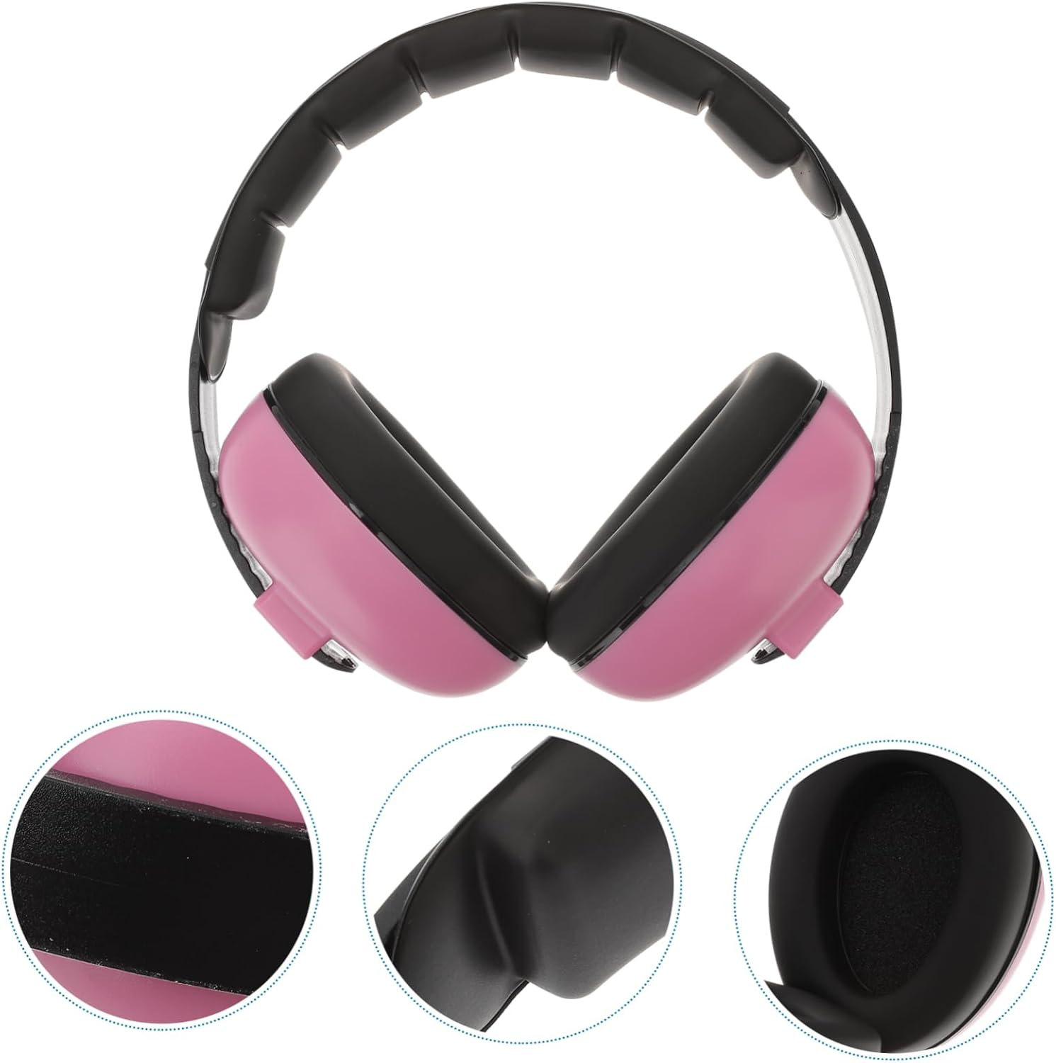 Totority Anti-Noise Earshield Hearing Protection Earmuff Winter Headband Noise Canceling Headphones Ear Muffs for Pink Soft Leather Ear Pads Noise Reduction image number 2
