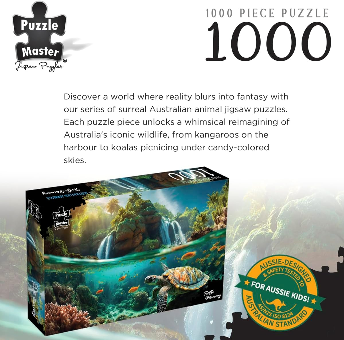 Puzzle Master 1000 Piece Jigsaw Puzzle - Turtle Discovery Surreal Australia Collection - 35X25Cm Jigsaw Puzzles 1000 Pieces image number 3
