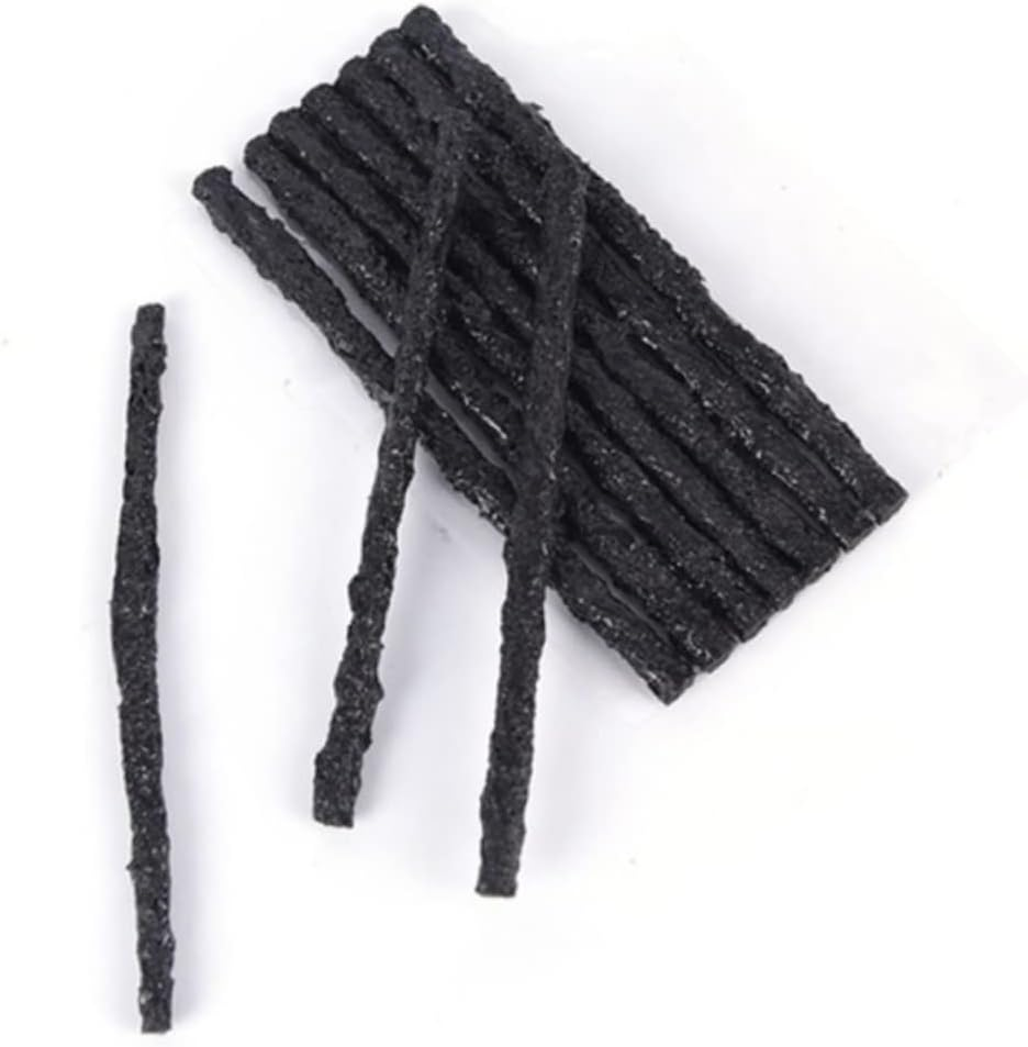 LALADEFIEE 30 Pcs Car Tubeless Seal Strip Tire Repair Tool Wheel Tire Tape 100X3.5Mm Black for Automotive Vacuum Puncture Fixing and Tyre Maintenance image number 2