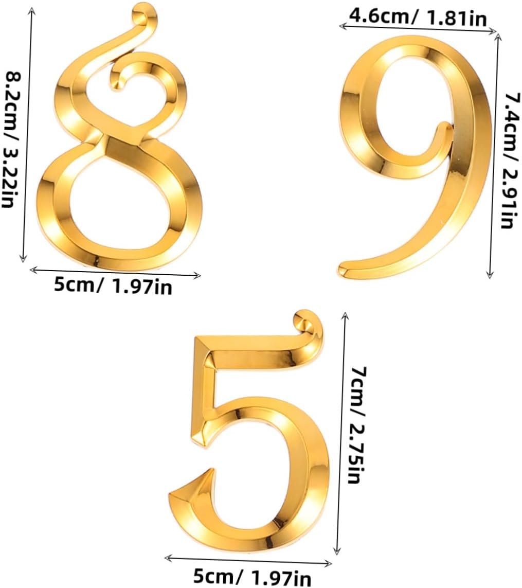 10Pcs Mailbox Numbers Sticker: Die Vinyl Number Decal Self Adhesive Address Signs for Mailbox Signs Window Door Cars Trucks Address