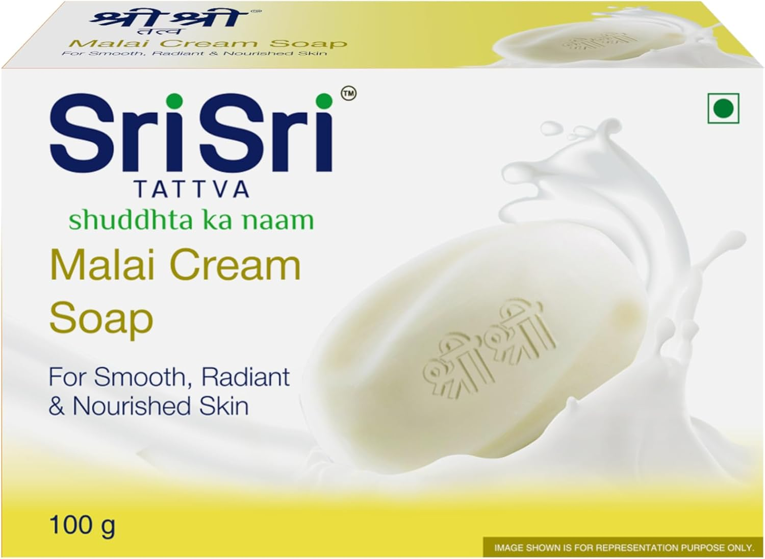 Sri Sri TATTVA Shuddhta Ka Naam Malai Cream Soap,100G image number 3