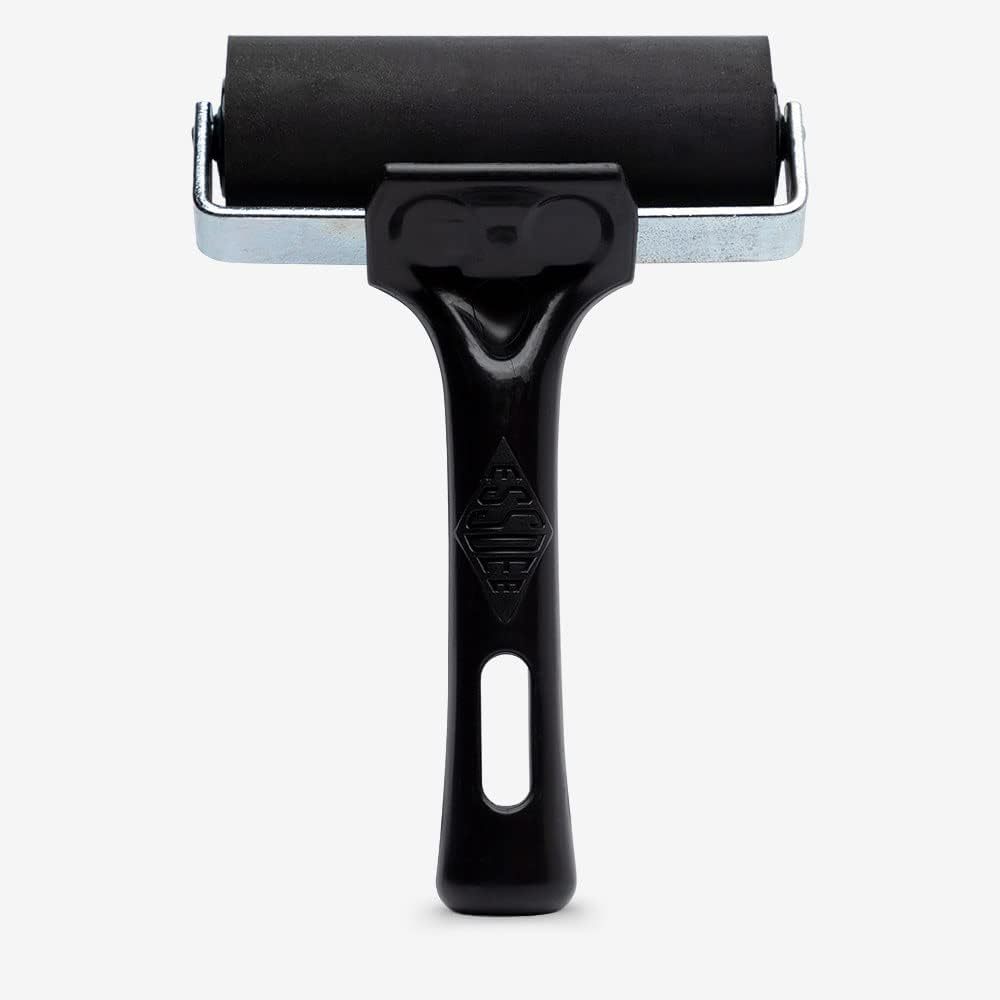 Essdee Hard Roller with Handle, 4-Inch Size, Black