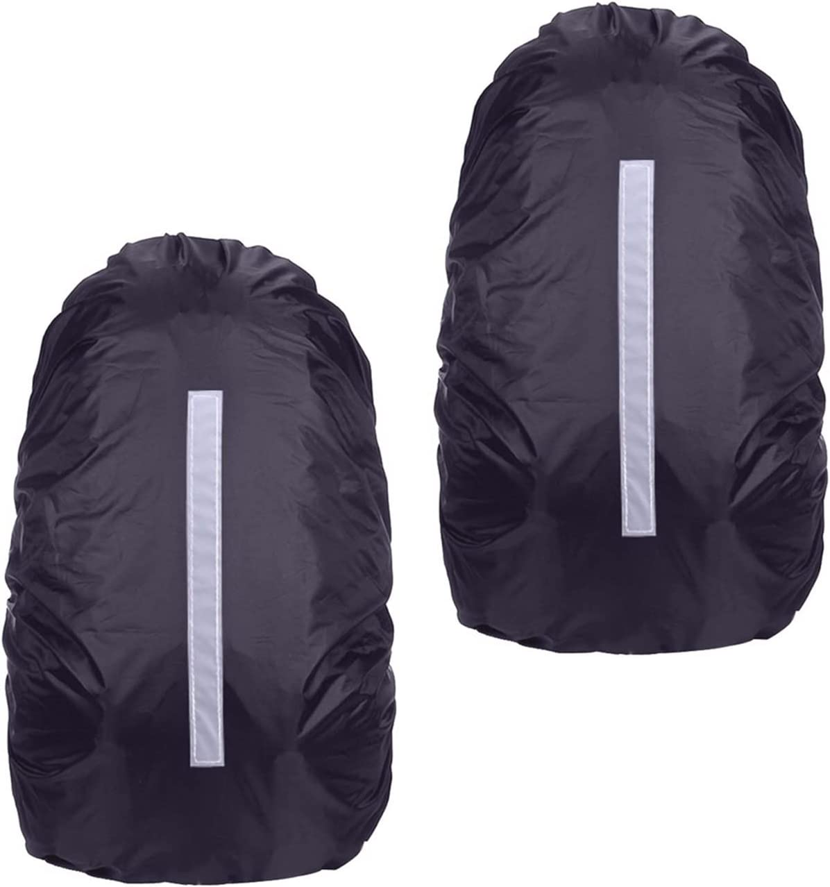 MOOCY Hi-Visibility Backpack Rain Cover with Reflective Strip 100% Waterproof Ultralight Backpack Cover, Storage Pouch, for Hiking, Camping, Biking, Outdoor, Traveling