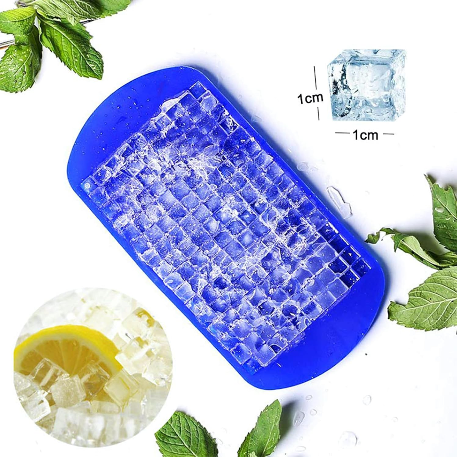 160 Small Ice Maker Tiny Ice Cube Tray Chocolate Mold Mould Maker for Barpartsr (Black) - Red image number 5