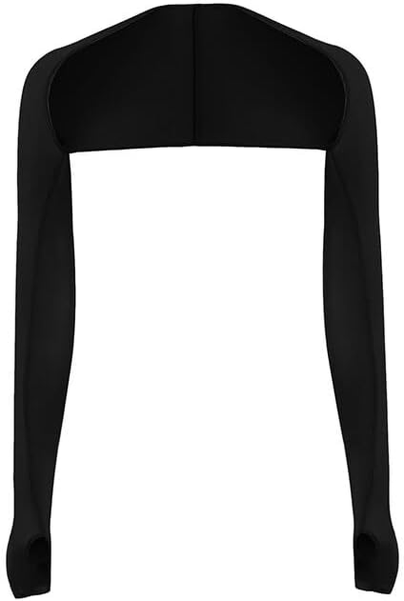 AIMALL UV Sun Protection Arm Cooling Shawl Sleeves with Finger Hole for Women Outdoor, Breathable Nylon, Summer Outdoor Wear, 15-Inch Shoulder Width, 22-Inch Length, Perfect for Sports & Travel