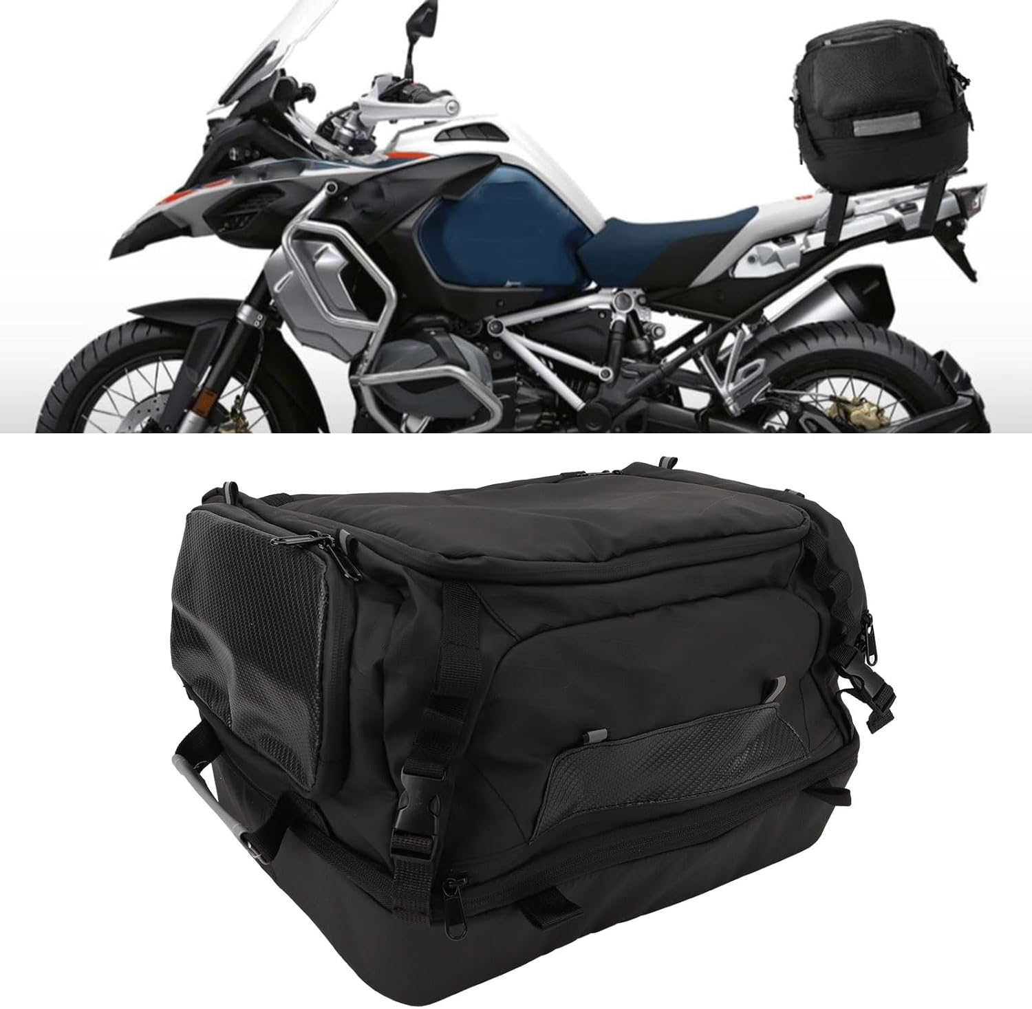 Jiawu Motorcycle Tail Bag, 35-42L Waterproof Foldable Multifunctional Portable Motorcycle Storage Bag for R1200GS R1250GS LC image number 4