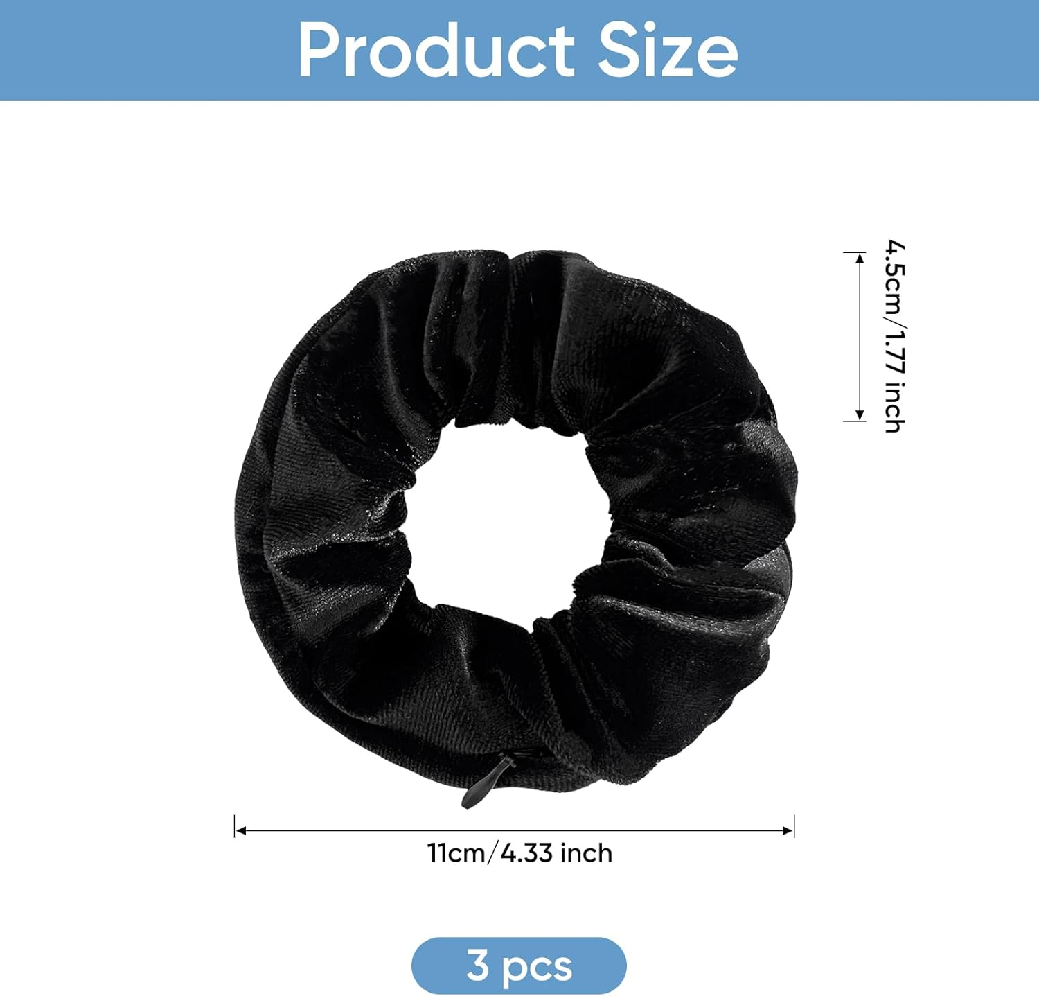 Pack of 3 Hair Bands with Zip, Travel Gadgets Hiding Money, Gadget Secret Compartment Holiday, Women Money Hiding, Safe Travel, Storage Travel, Beach Hide Valuables Home image number 5