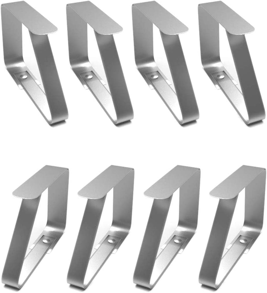 8 Pcs Tablecloth Clips, Tablecloth Clips for Outdoor Use, Stainless Steel Flexible Table Cloth Cover Holders Clamps for Home Kitchen Wedding Party image number 2