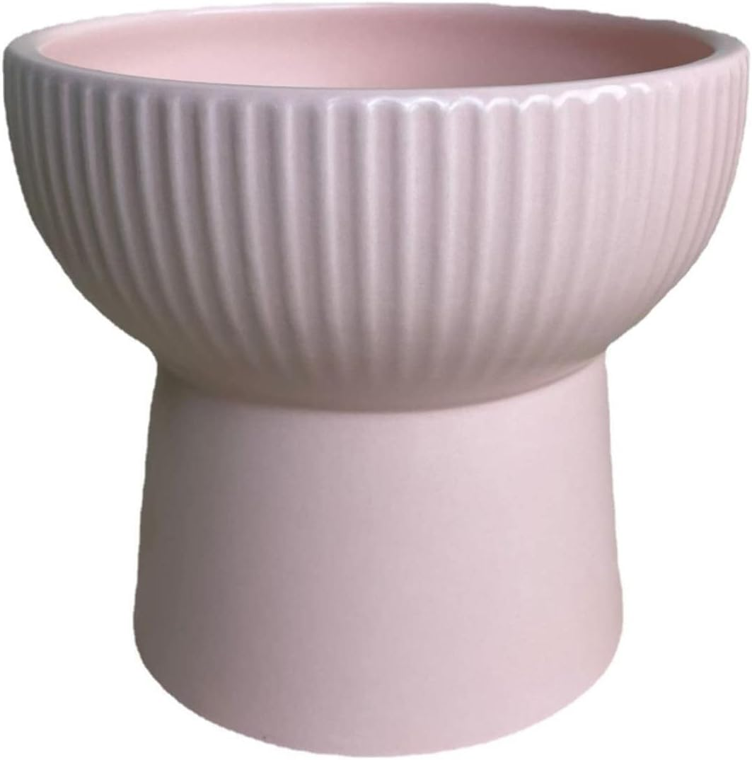 Pet Bowl Ceramic Double Bowl Anti-Spill High Bowl Dog Bowl Cat Bowl Cat Water Bowl for Flat Faced Cats,Small Dogs,Protects Pets Spine,-Random Color-1Pc,Random Color-1Pc image number 1