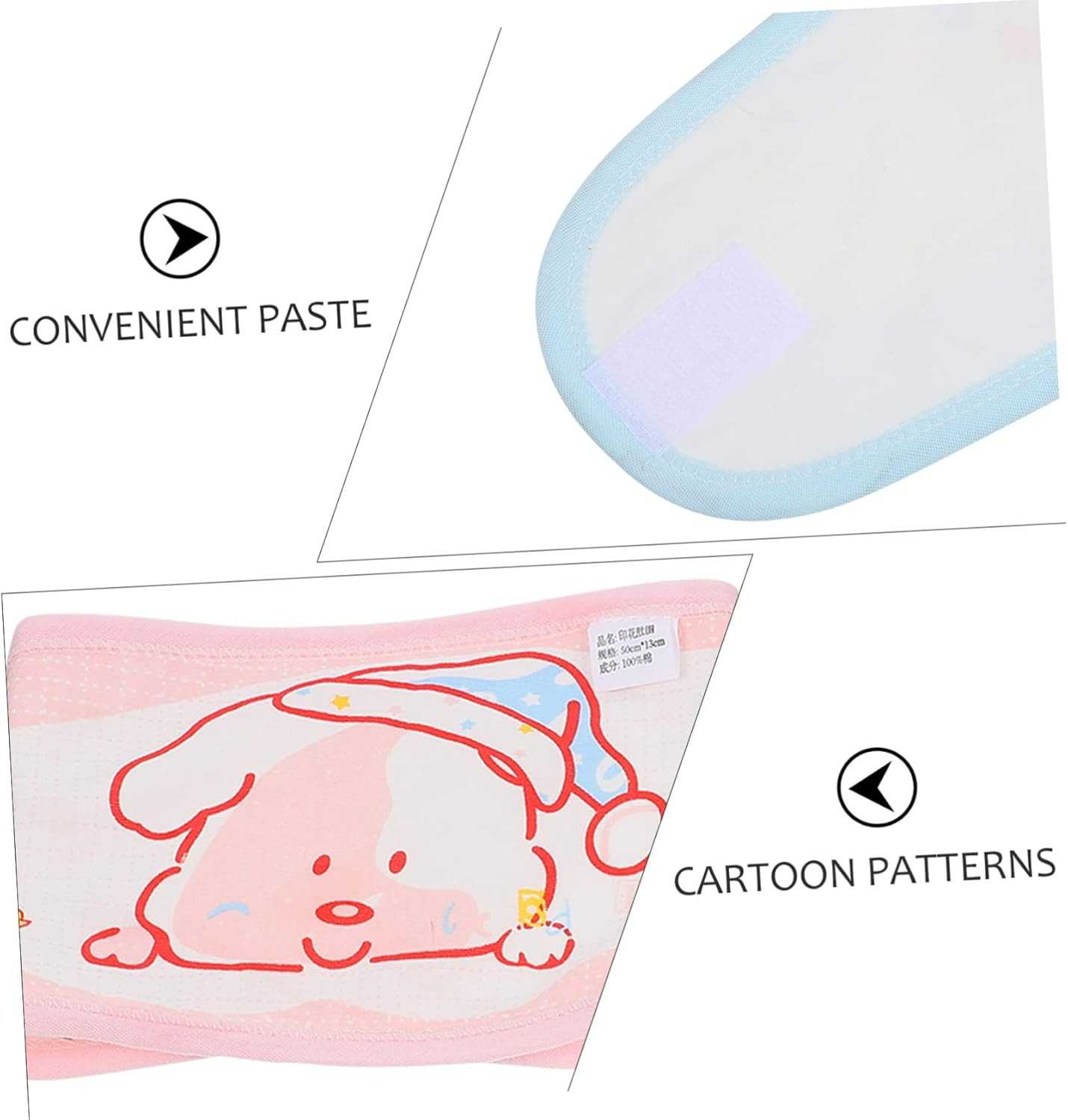 Baby Bellyband and Navel Belt 2Pcs Cotton Newborn Bellybands Soft Breathable Infant Belly Wraps for Newborn Care and Umbilical Protection, Suitable for Babies image number 3