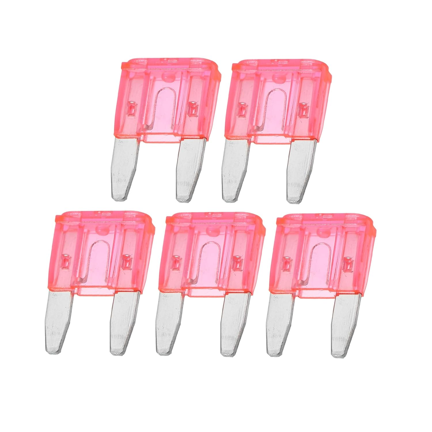 X AUTOHAUX 5 Pcs Mini 4AMP APM/ATM Universal Car Fuse Blade Style Fuses Short Circuit Protection - Automotive Car Boat Truck SUV RV - Plastic Metal Pink Plastic image number 6