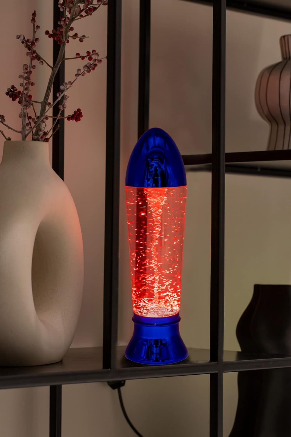 Yakii 10.5" Tornado Lamp LED Color Changing,Tornado Maker Science Toy, Battery/Usb Cable Operated, Blue image number 6