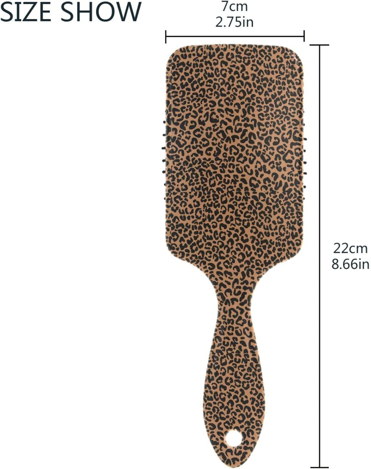 Hair Brushes Leopard Printed Scalp Massage Brushes Detangling Brushes for Women Detangling and Adding Shine image number 1