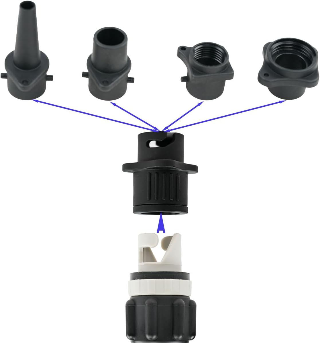 Yavzevlqi Sup Pump Adapter Paddle Board Pump Adapter and Air Pump Adapter Nozzles for Kite/Boston Valve Adapter Standard Conventional Spoke Plate Attachment Multitools Air Pump Nozzles image number 2