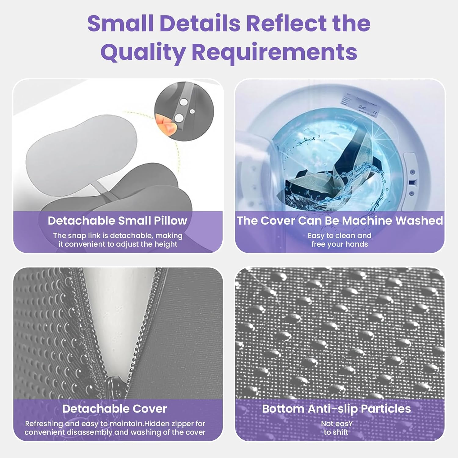 Uandhome Butt Cushion for Couples, Couples Butt Cushion for Pregnant Women,Sturdy Design, Intimacy Pillow, Wedge Pillow Memory Foam, Recovers after Impact, Provides Intimacy Support (Gray) image number 5