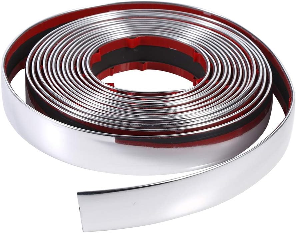 Universal Silver Car Bumper Protector Strip Trim Decoration Tape for Interior and Exterior Use image number 3