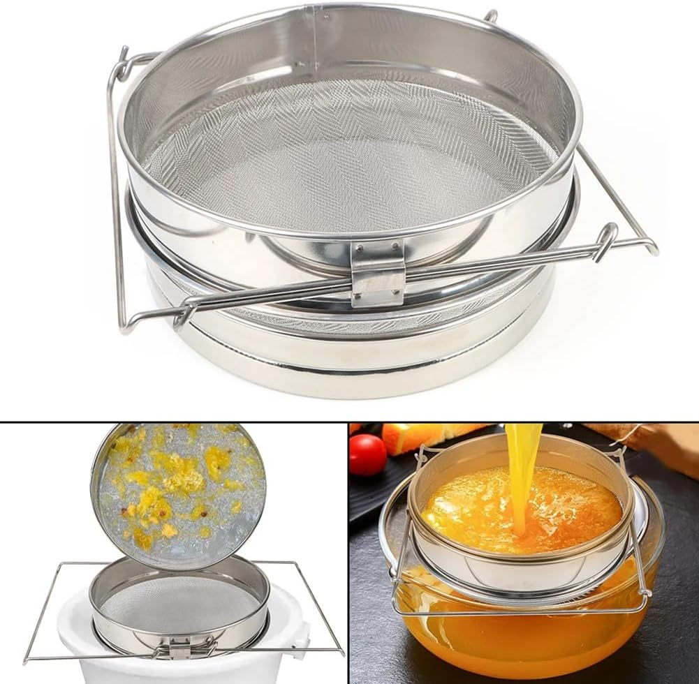 Double Sieve Filter, Beekeeping Tools, Impurity Filter, Gardening Supplies, Honey Filter,Double Sieve Filter
