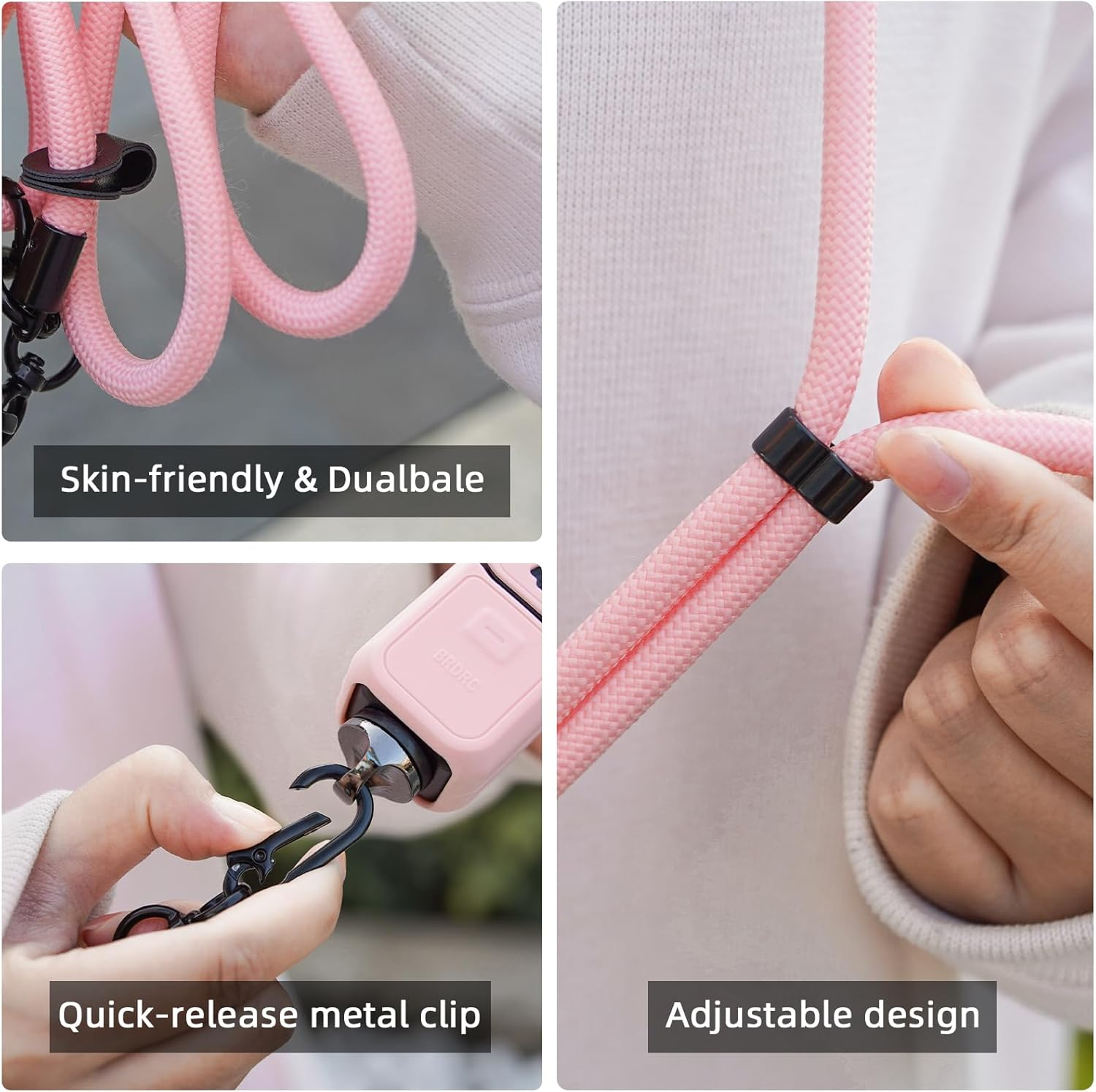 Flymile Pocket 3 Silicone Cover & Neck Lanyard, Protective Sleeve Case Lens Protector Scratch-Resistant Adjustable Easy Carry Crossbody Strap for DJI OSMO Pocket 3 Creator Combo Accessories(Yellow) image number 5